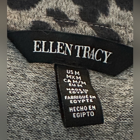 Ellen Tracy Cozy V-Neck Tunic with Pockets Super Soft Animal Print Size Medium - Picture 9 of 16